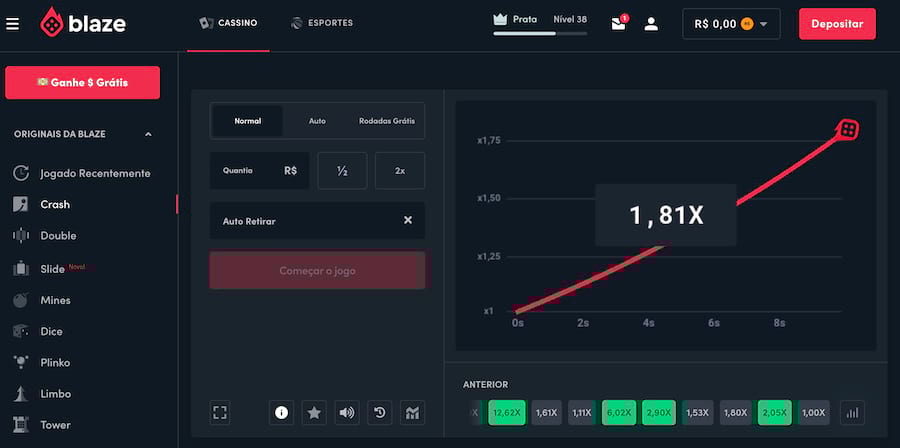 Jogo Crash Blaze Cassino